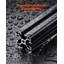 4 profilés d'extrusion en aluminium à rainure en T 4040 de 23,6 po (600 mm), rail linéaire standard anodisé européen, rail en aluminium extrudé à haute résistance pour imprimante 3D, bricolage à la machine à commande numérique, gravure au laser, noir