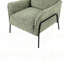 Chaises d'appoint rembourrées Comfort, structure en métal vert, salon moderne