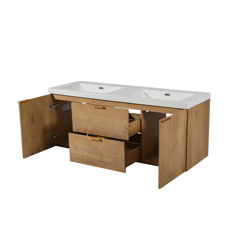 Meuble-lavabo mural 59,3 po avec lavabo SMC