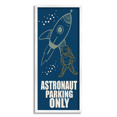 Astronaute seulement la fusée de stationnement par Kim Allen - impression sur bois