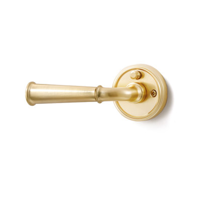 MRML Brushed Gold Privacy Door Handle, Interior Light Gold Door Lever Bedroom Bathroom Privacy Gold Door Handle, Aluminium Alloy Handle Lever