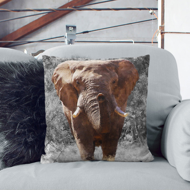 Elephant Vol.1 Square Throw Cushion, 55cm H x 55cm W x 20cm D