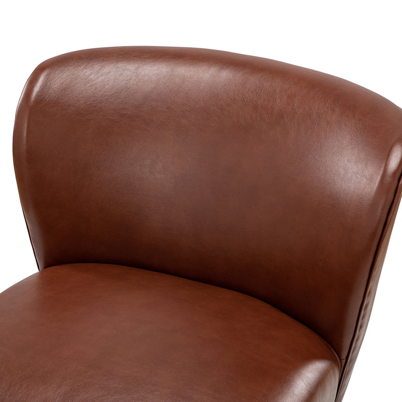 Chaise d'appoint 26 po Ramel, Similicuir brun