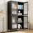 Classic Metal Storage Cabinet, Display Cabinet With 4 Glass Doors, Freestanding Side Cabinet, Entryway Cabinet