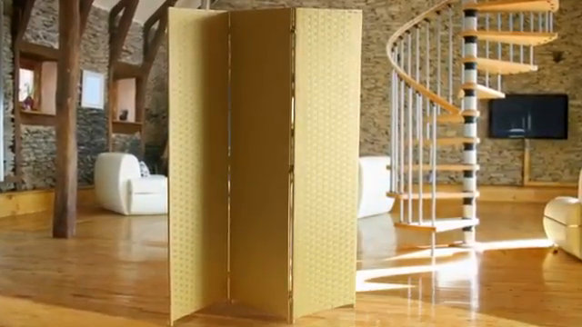 Double Sided Leopard Print Folding Room Divider