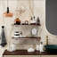 Tablettes flottantes en bois massif avec supports pour tuyaux-806642992-806642993