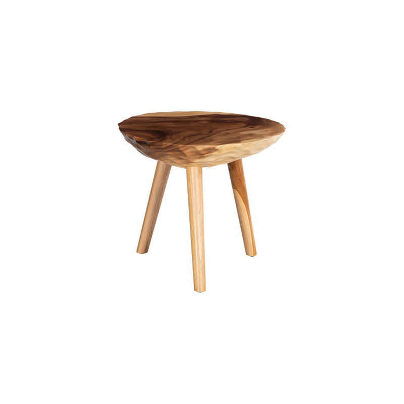 Indent Side Table Natural, 20" H x 22" W x 22" D