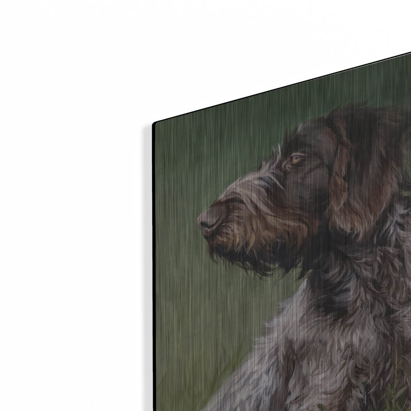 Art mural en métal Winston Porter «Dogs German Wirehaired Pointer» par Lindsay Kivi, H 16 po x l 12 po