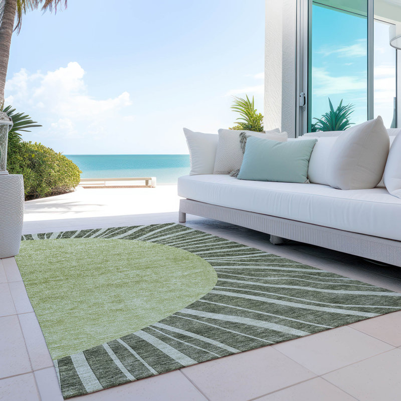 Melania Abstract Indoor / Outdoor Rug, Rectangle 9' x 12'