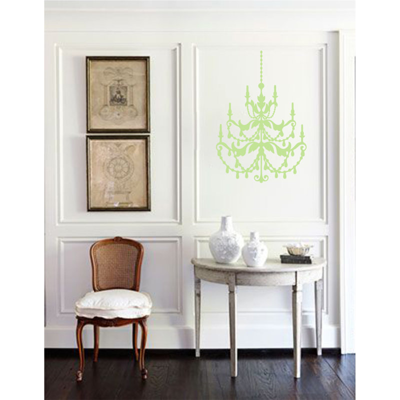 Décalcomanie murale lustre française, Tarte à la lime, H 24 po x l 16 po x P 0,01 po
