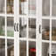 Armoire garde-manger à sections multiples H 78,7 po avec portes vitrées, tiroirs et rangement fermé Brampt - Finition blanche