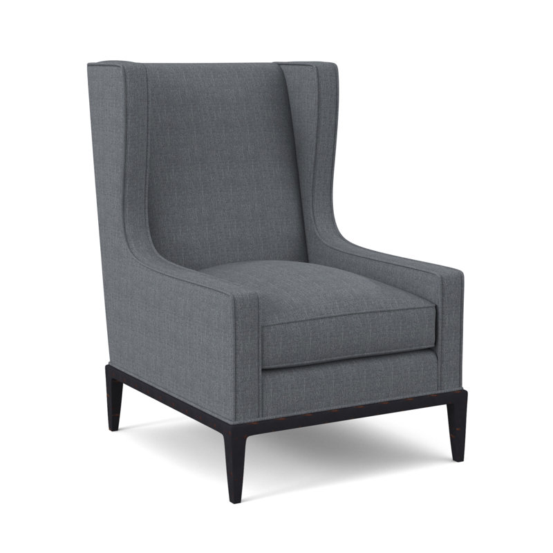 Fauteuil à oreilles 28 po Claxton, Ébène vintage, Port d'Élise