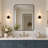 2- Light Dimmable Black Armed Wall Sconce