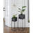Azuolas 2-Piece Metal Pot Planter Set-536891603