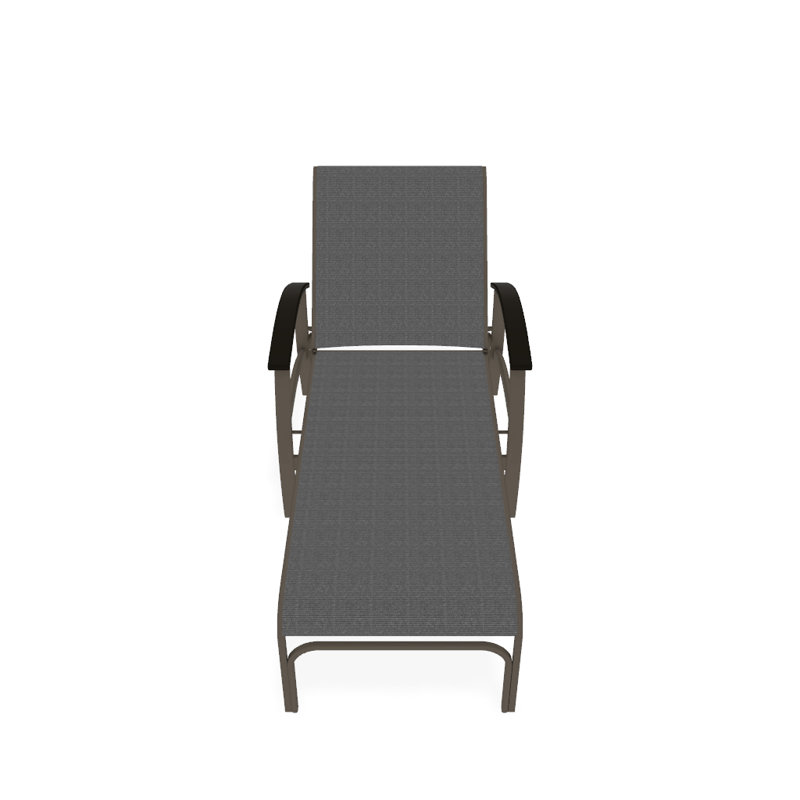 Chaise longue inclinable Askar, Neige texturée, Titane Sunbrella®, Bois de plage P40