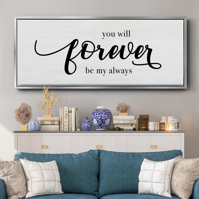 Forever Always- Framed Canvas, 8" H x 20" W