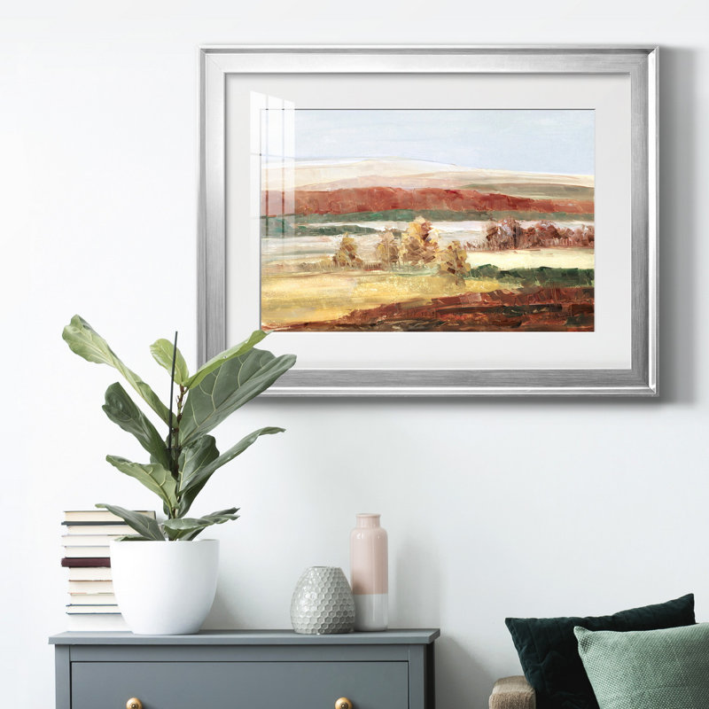 Sedona Ridge - Tableau sous verre avec passe-partout et encadrement, grand format, pour salon, H 26,5 po x l 36,5 po x P 1 po