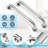 2-pack 16-inch Anti-slip Stainless Steel Grab Bars For Bathtubs And Showers – Safety Shower Handles For Seniors, Elderly, And Handicap Accessibility