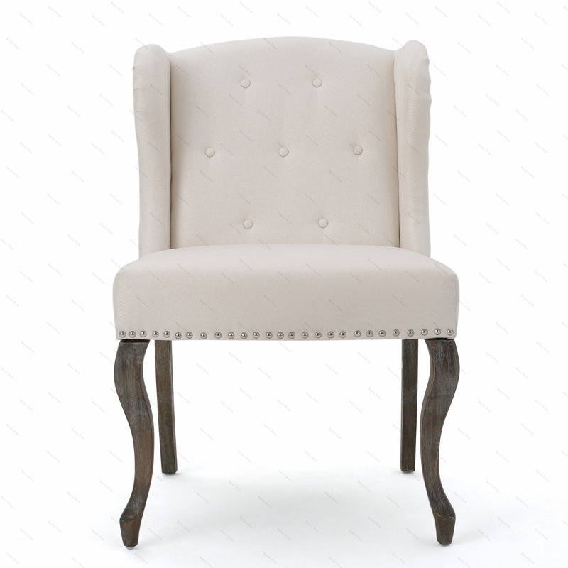 Andren 27" W Wingback Chair, Beige Fabric