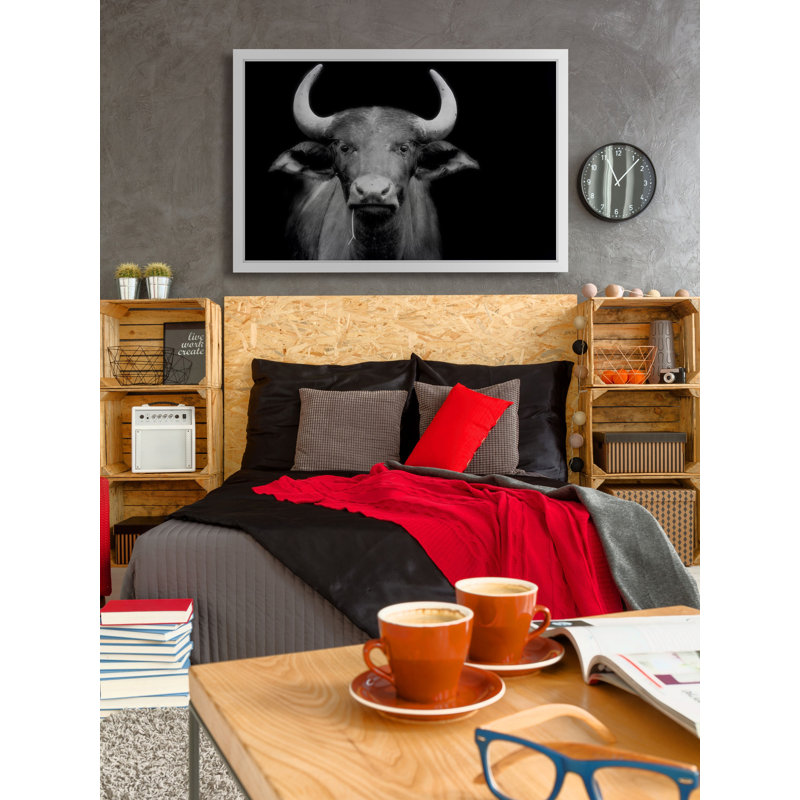 Single Picture Frame Painting, 61cm H x 91cm W, White