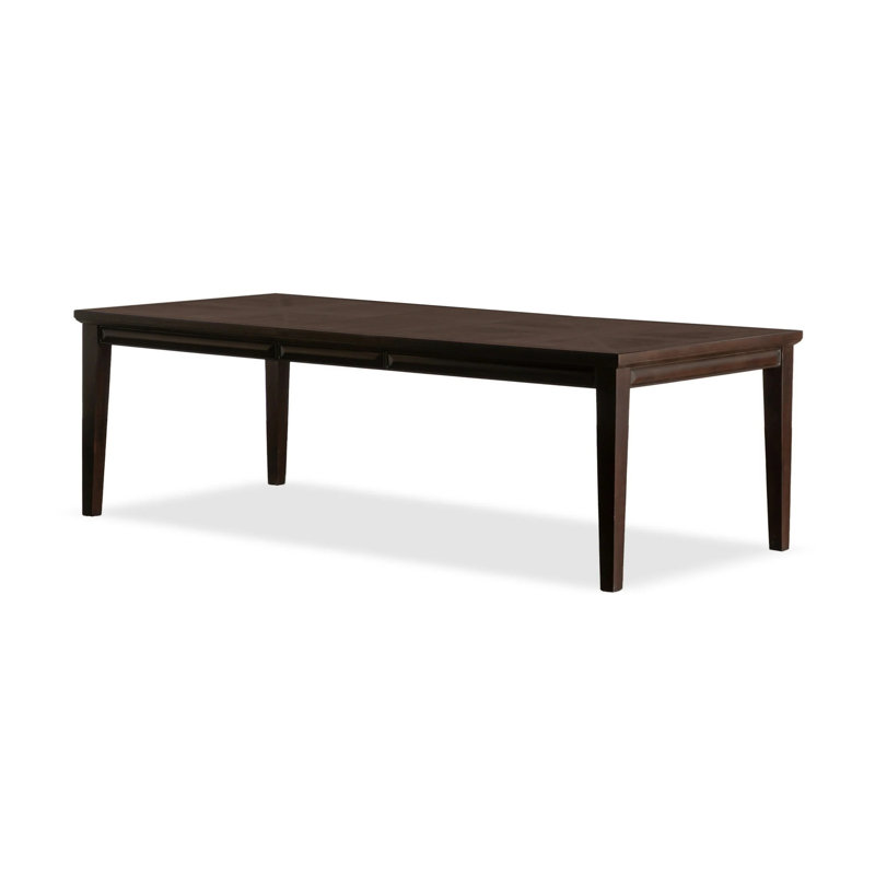 90.4" W Transitional Dining Table, Espresso, Brown