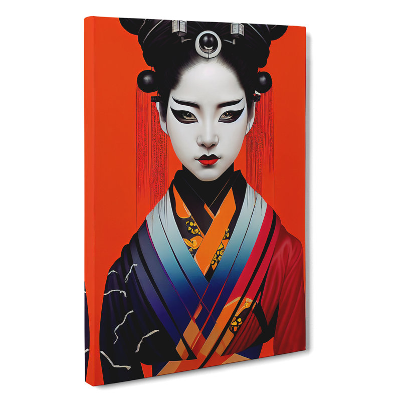 XC1022-1688X Contemporary Geisha No.4 - Wrapped Canvas Print, 76cm H x 50cm W x 3cm D