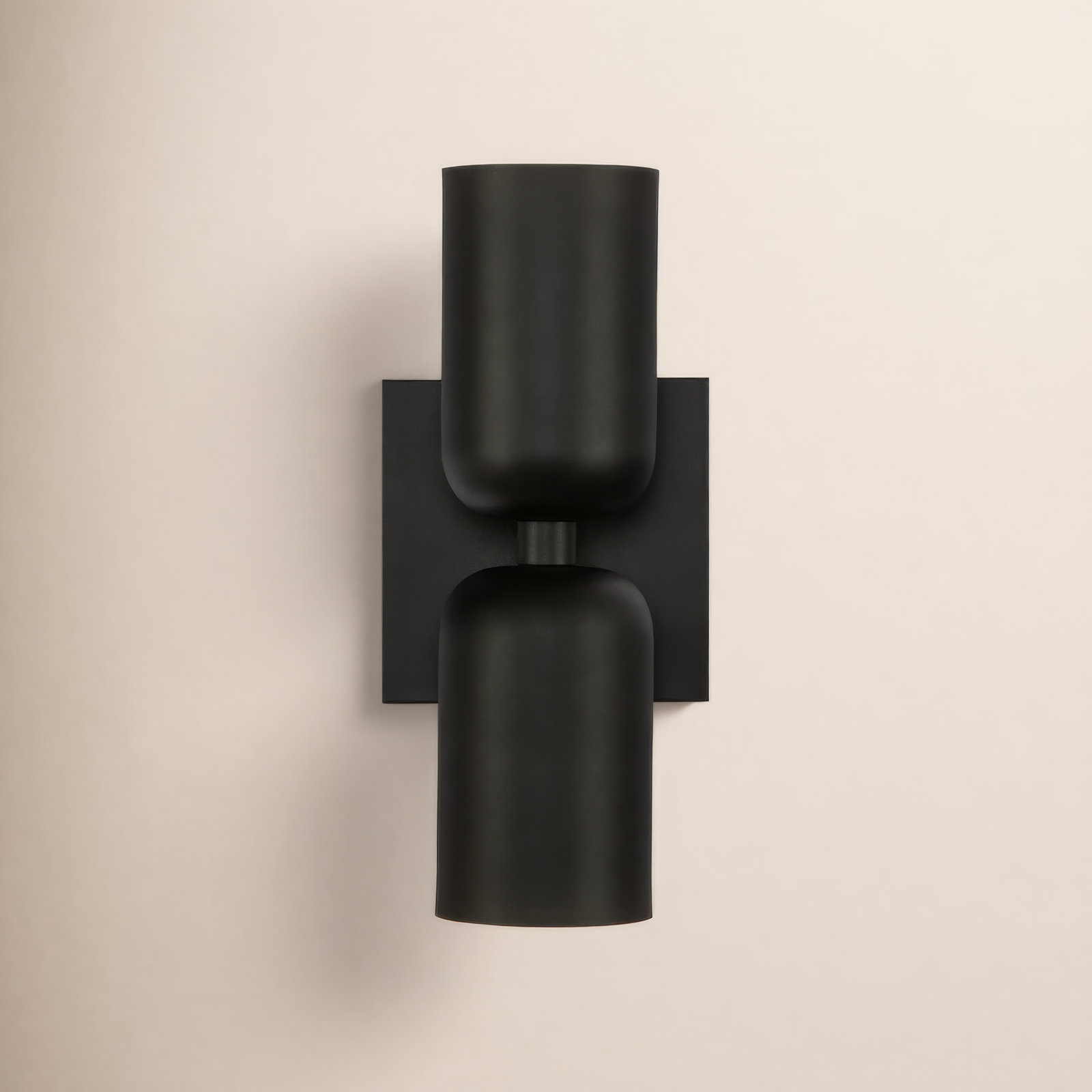 Nola 2 Light Steel Dimmable Armed Sconce, Black