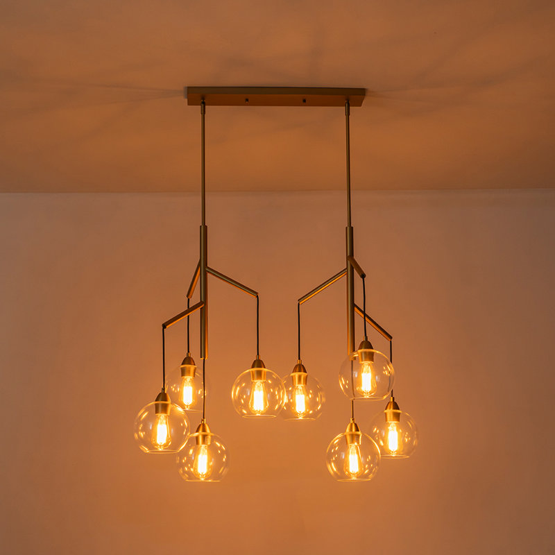 Luminaire suspendu linéaire à 8 lumières Snead
