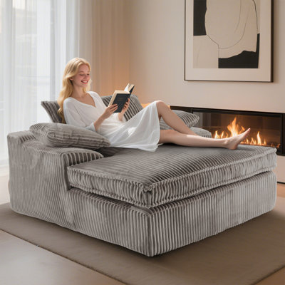 Chaise longue d'intérieur 67 po x P 56 po