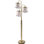 Lampe sur pied de 63 po de hauteur en métal avec finition laiton, design de lustre en cristal