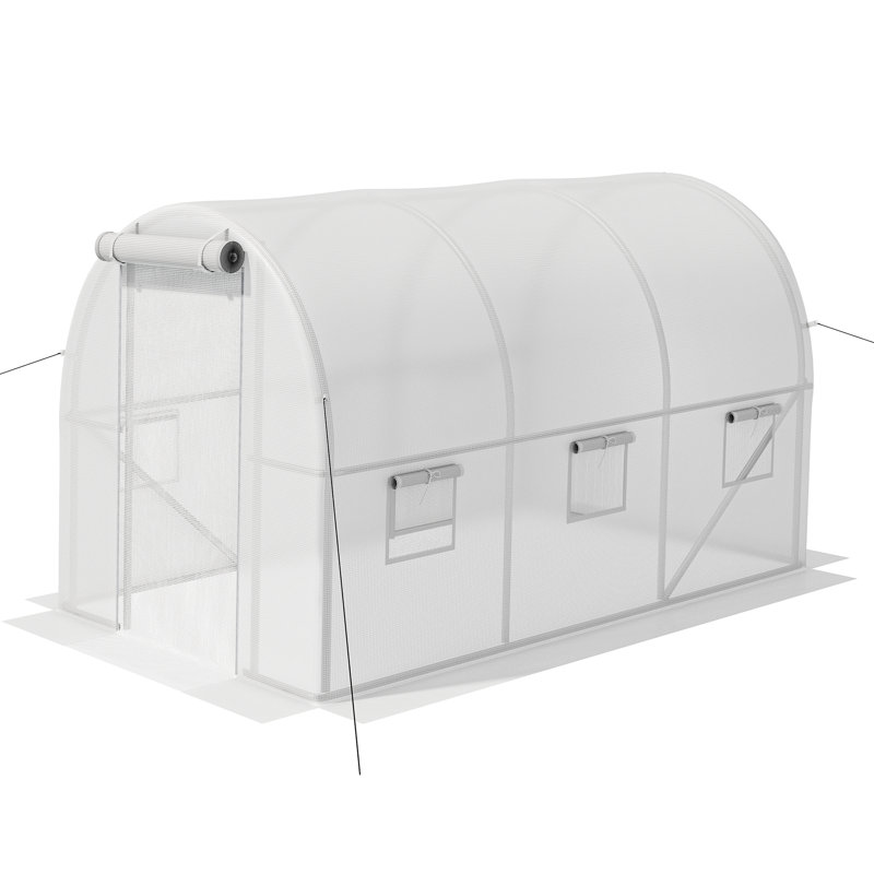 Walk-in Greenhouse, 75" H x 78" W x 43" D, Green