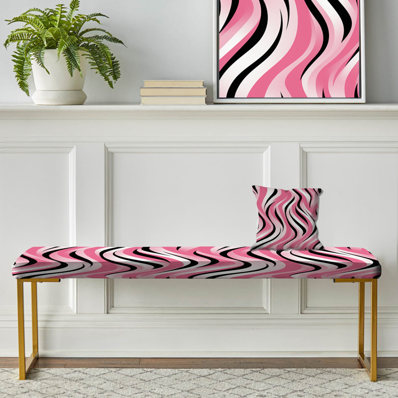 Papier peint rose avec motif zébré rose