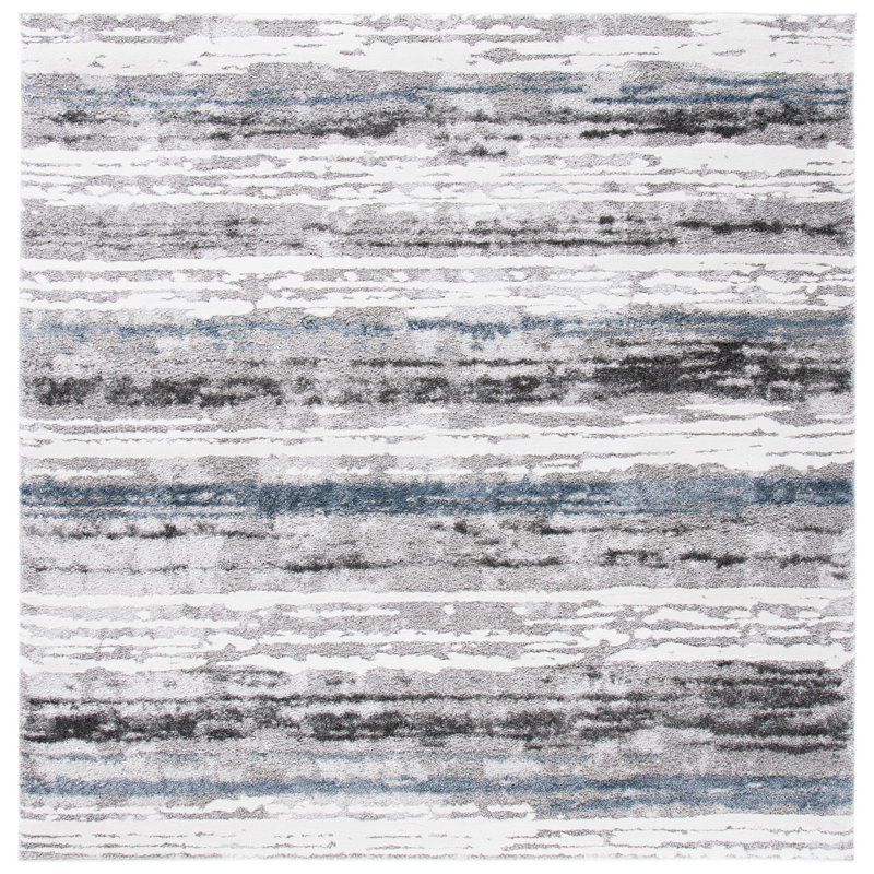 Tapis gris / bleu Southport, Carré 6 pi 7 po