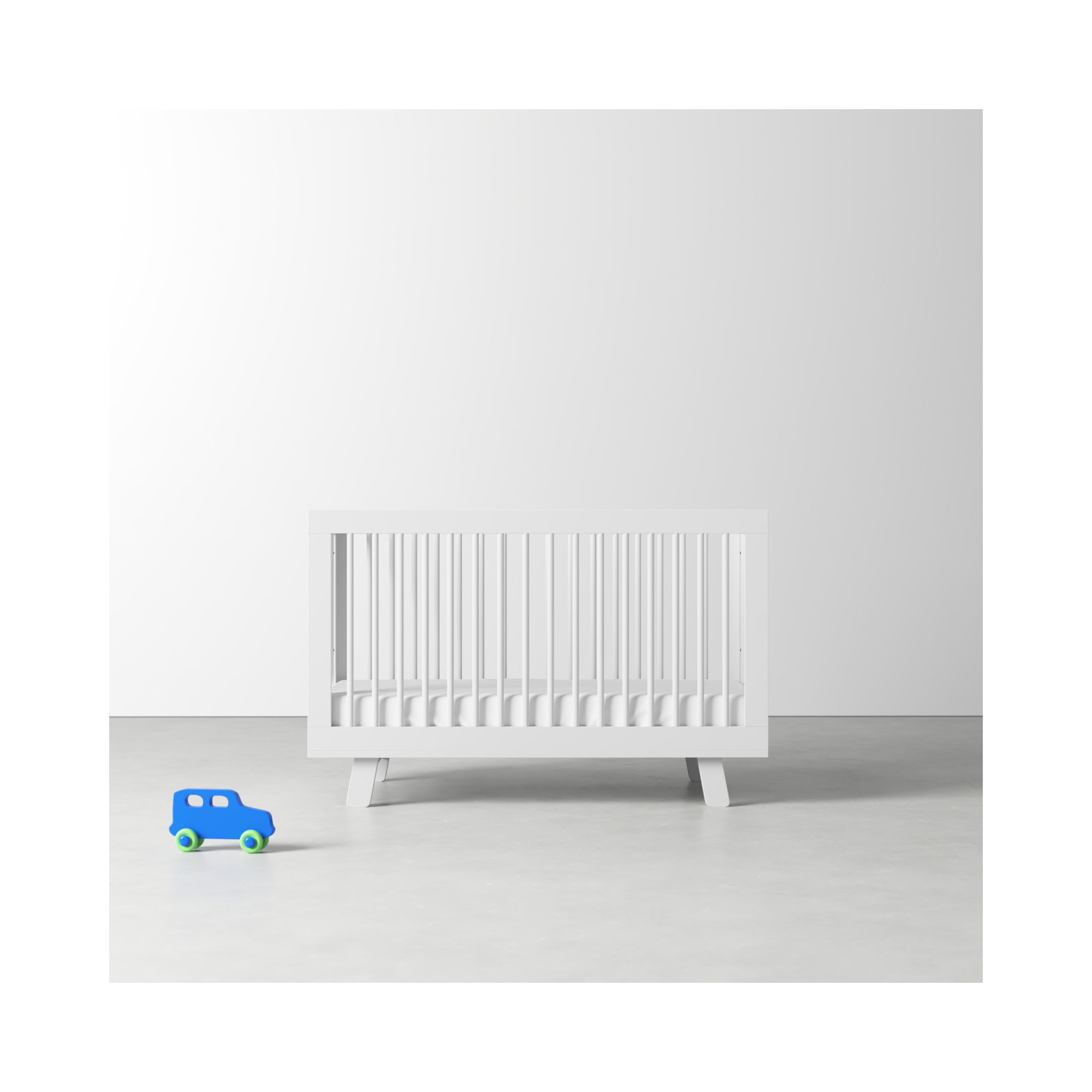 Hudson 3-in-1 Convertible Crib, White