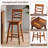 Deshanay Swivel Solid Wood Counter Stool-2120188316