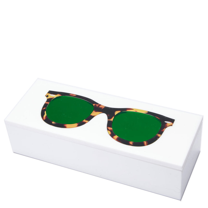 Boîte à bijoux - Lunettes de soleil, Vert/blanc