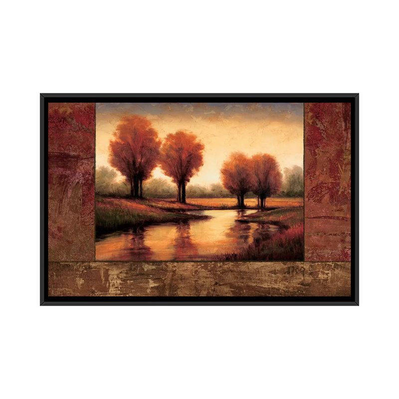 «Day Break II», reproduction d'art sur toile, H 18 po x l 26 po x P 1,5 po, Toile avec cadre noir, Pas de tapis