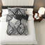 Ensemble de literie luxueux en coton pour très grand lit, noir