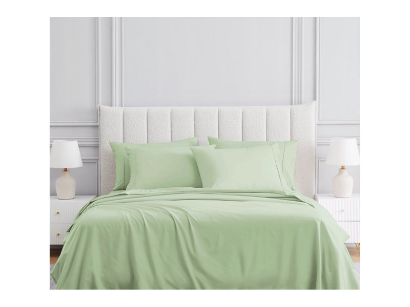 Hamilton Heights Microfiber Guest Room Sheet Set Case Pack, Full Sheet Set with 2 Pillowcases, Sage