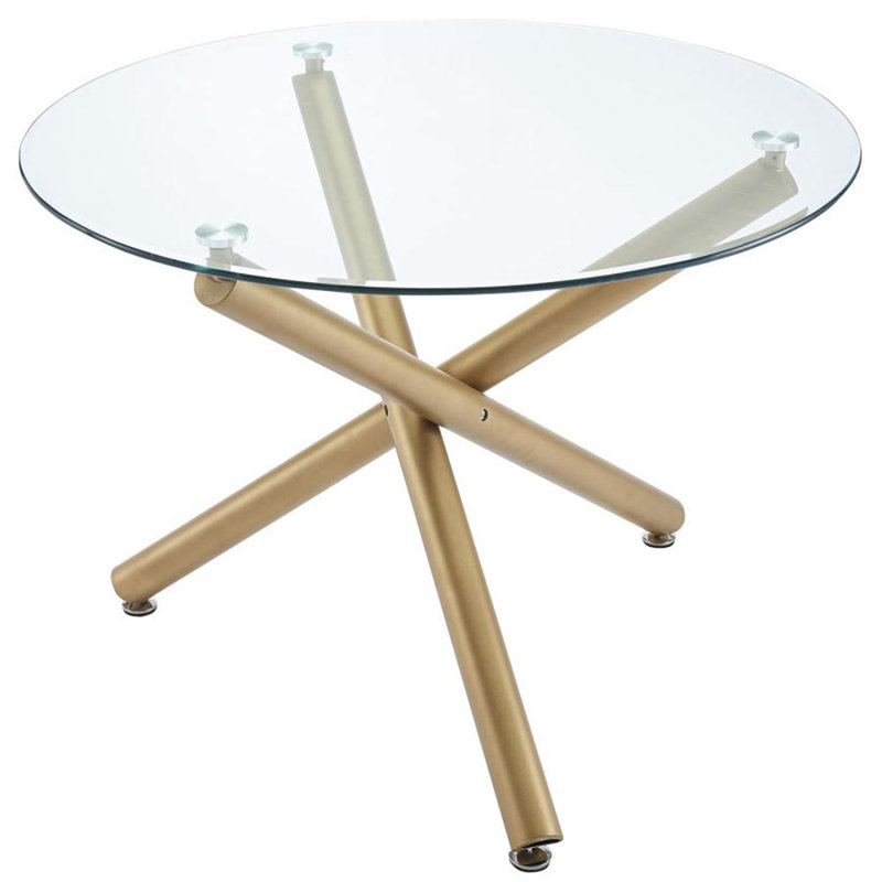 Table de salle à manger Alayah, Or vieilli