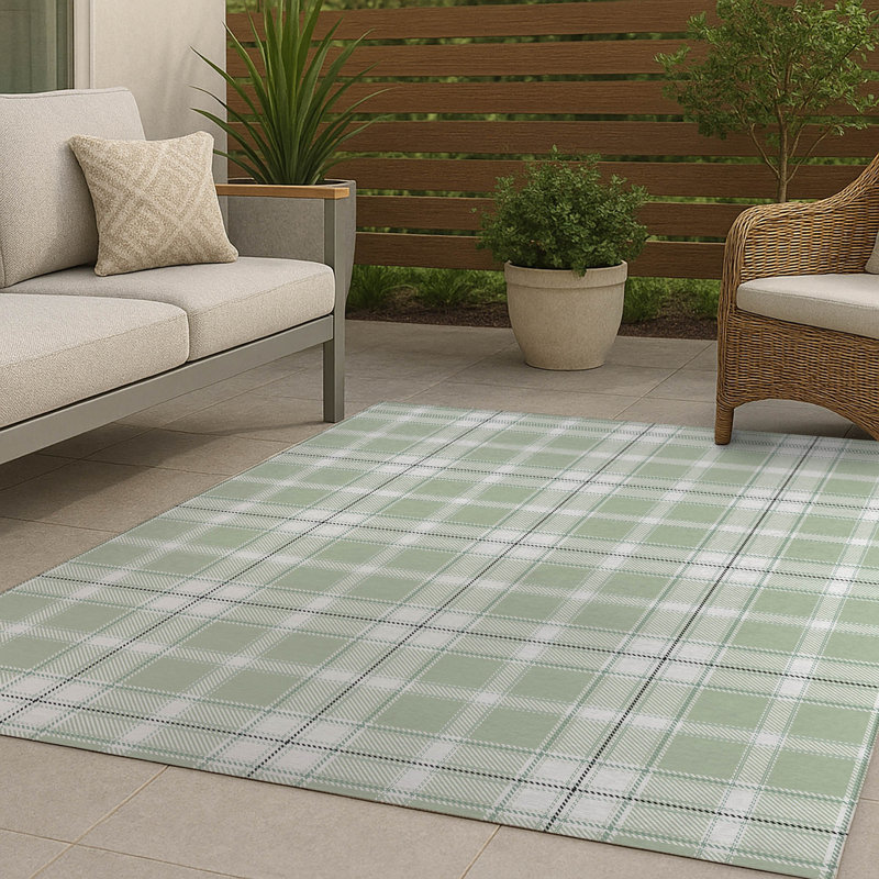 Tapis d'extérieur antidérapant Billy Tartan, Rectangulaire 2 pi x 3 pi