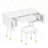 Elegant Vanity Makeup Table & Chair Set-1275040870