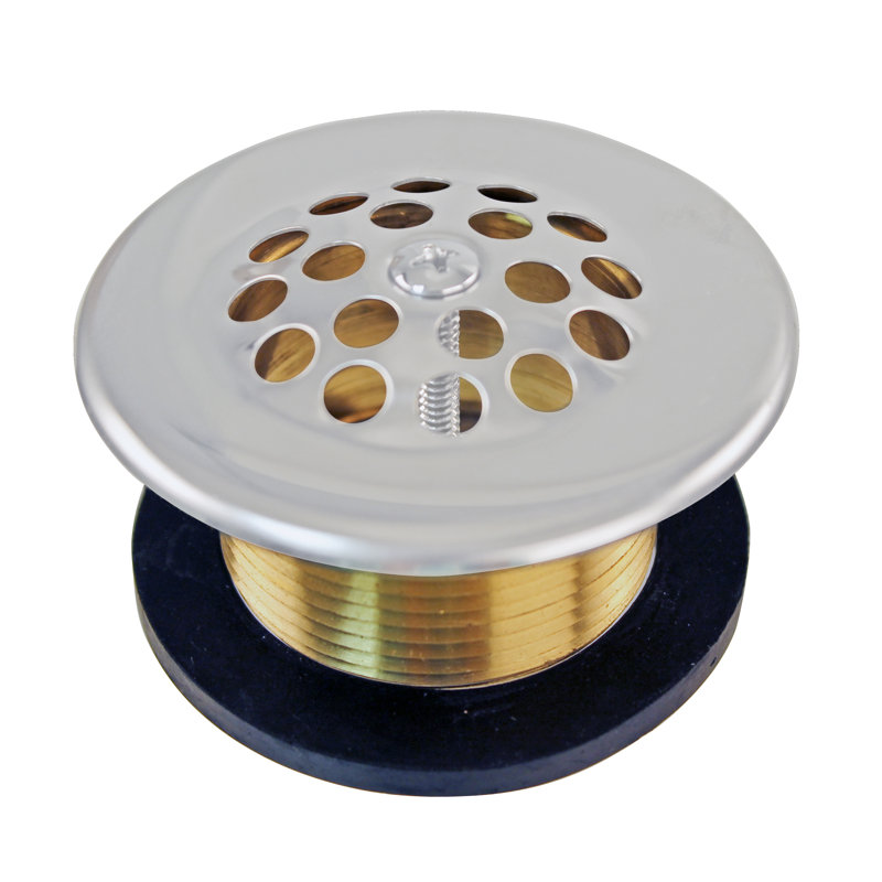 Westbrass 1-1/2” Coarse Thread Bathtub Strainer Grid Drain, Powder Coat White