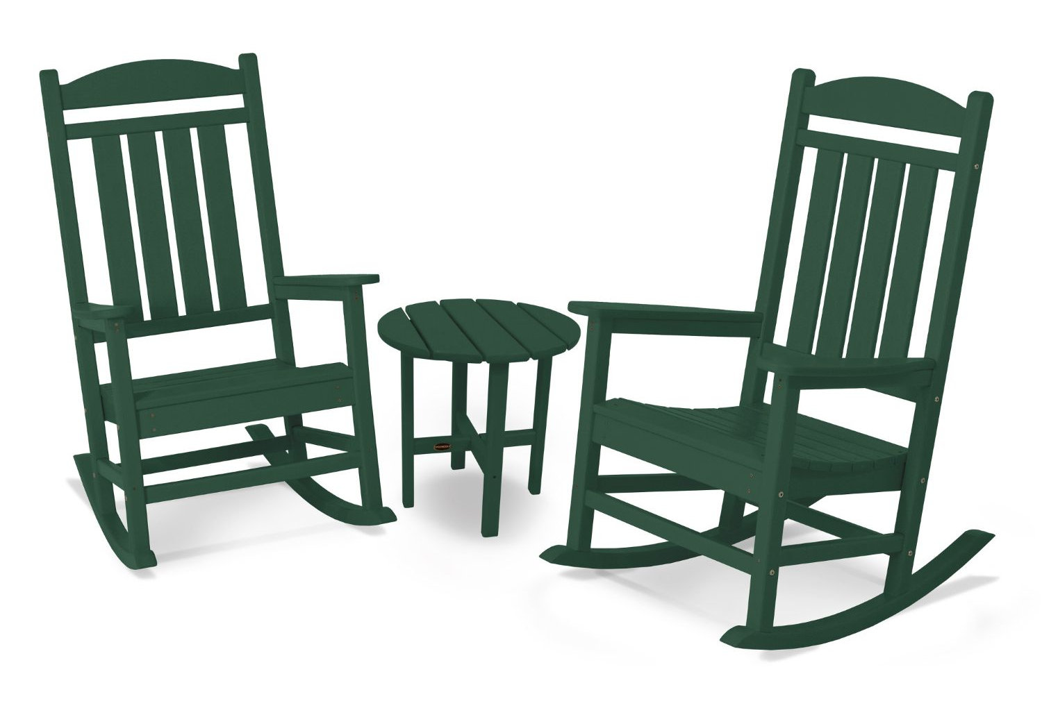 POLYWOOD® Rocker 2-Person Patio Seating Group, Green