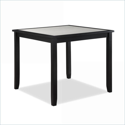 Ensembles de meubles de salle à manger | Juego de Comedor | Ensemble de carrés modernes à hauteur de comptoir 5 pièces pour petits espaces repas | Brun foncé