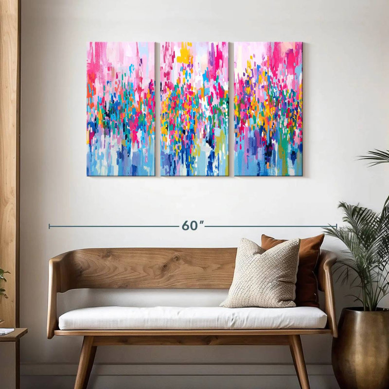 Avery Abstract Vibrant Mix III, H 28 po x l 45 po