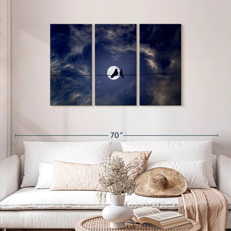Alvord Night Sky Pigeons, 28" H x 45" W
