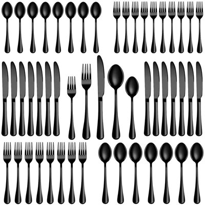 50 Piece Silverware Set Service for 10,Premium Stainless Steel Flatware Set,Mirror Polished Cutlery Utensil Set