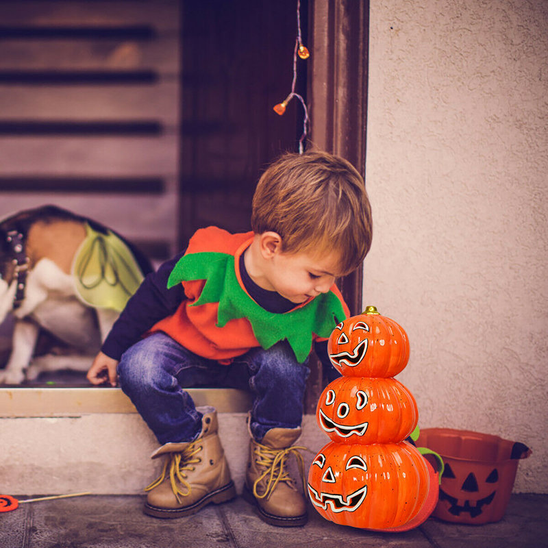 Présentoir lumineux à 3 niveaux d'Halloween