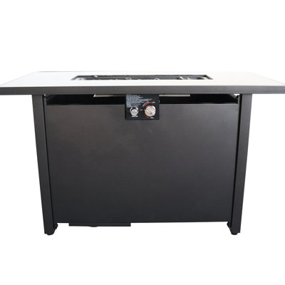 25" H X 42" W Steel Fireplace, Black, 50000btu Heat Supply Outdoor 50000btu, Specification